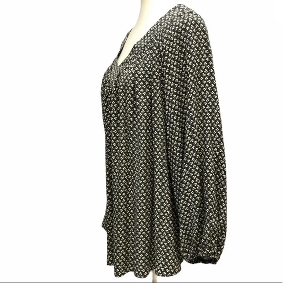 Ces Femme Boho Style Flowy Long Sleeve Plus Blouse - Picture 3 of 11